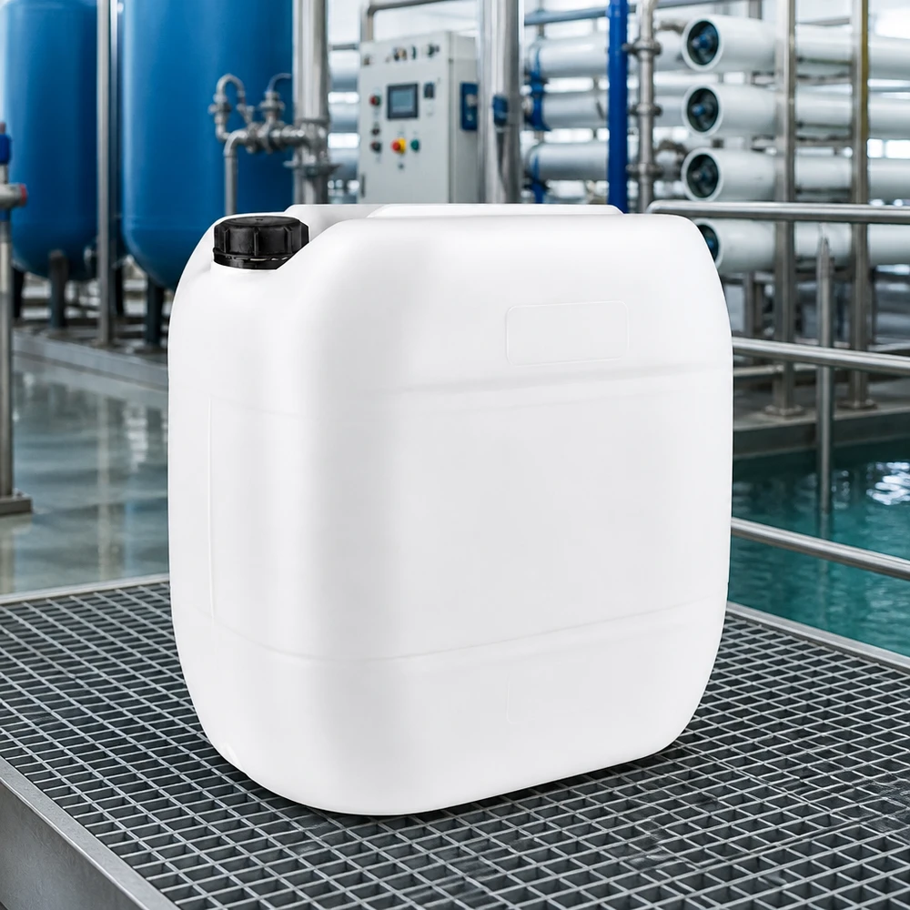 Bidon en plastique de 30 litres, adapté au contact alimentaire, avec bouchon OV, pour le transport et le stockage