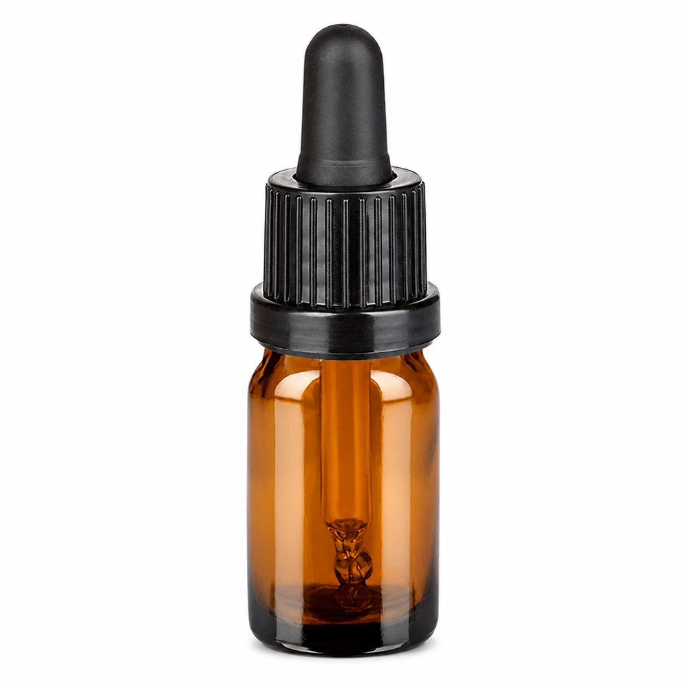 Flacon à pipette 5ml noir OV BrownLine UT18/5 Flacon pipette 5ml brun avec pipette noire pour un dosage précis des liquides