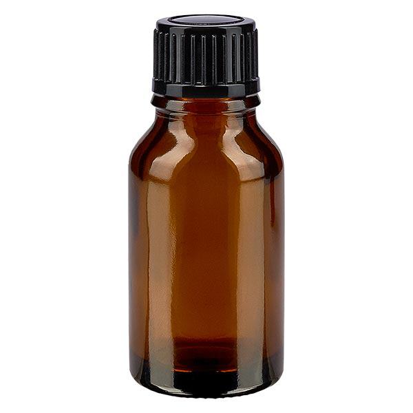 Flacon à pharmacie brun 30ml bouchon inviolable 1mm noir bouchon inviolabilité