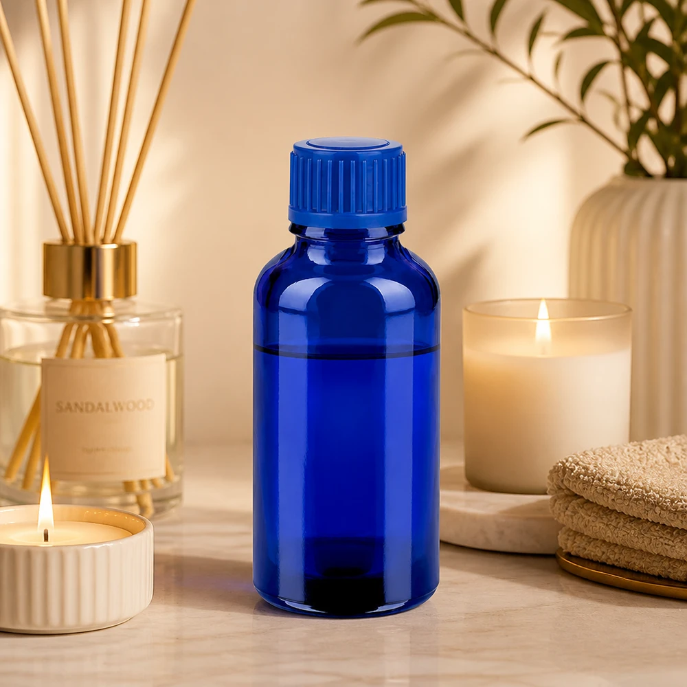 Flacon de 30ml 11mm SV bleu STD BlueLine UT18/30 Flacon de laboratoire bleu professionnel 30ml avec bouchon à vis anti-fuite