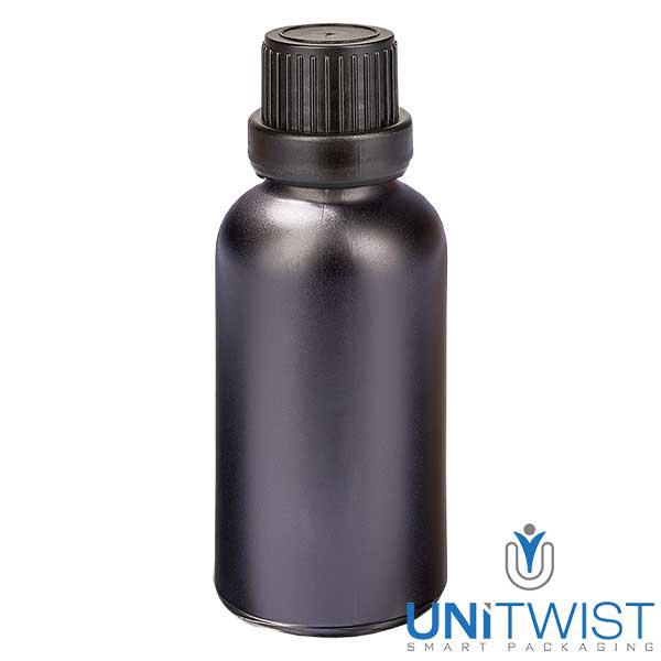 30ml flacon compte-gouttes 2mm fermeture d'inviolabilité BlackLine UT18/30 30ml flacon compte-gouttes 2mm fermeture d'inviolabilité BlackLine UT18/30