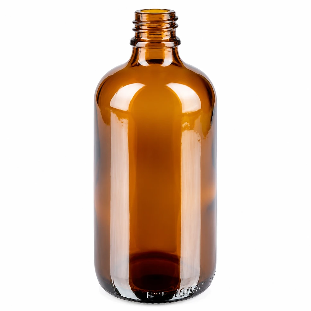 Flacon de 100ml 11mm SV bleu STD BrownLine UT18/100 Petite bouteille en verre de 100 ml de couleur ambre, idéale pour les huiles essentielles et les teintures.