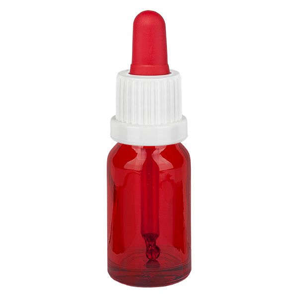 Flacon à pipette 10ml blanc/rouge OV RedLine UT18/10