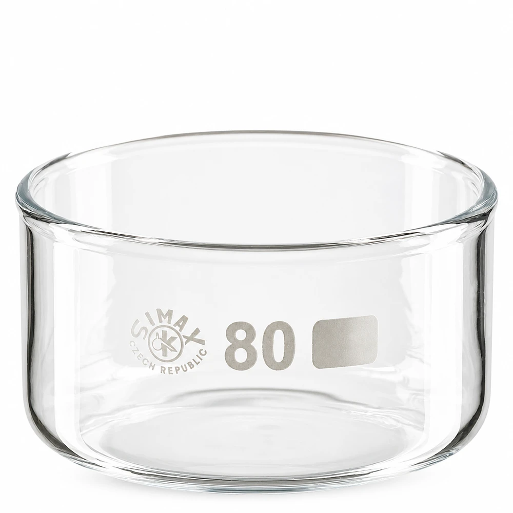 Coupelle de cristallisation 150 ml sans bec verseur Bol cylindrique plat en verre, 150 ml, transparent, sans bec verseur, pour laboratoire et recherche scientifique