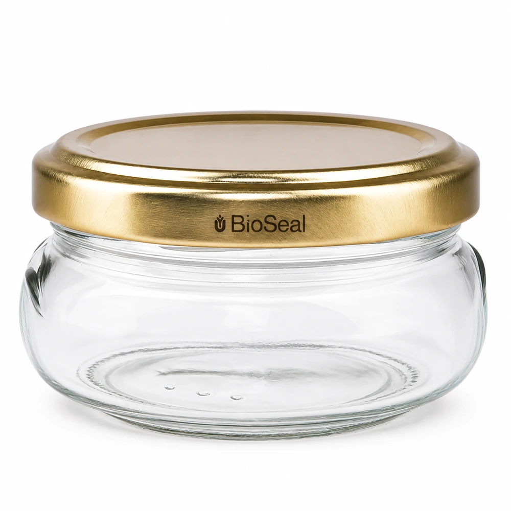 120ml Verre terrine avec couvercle BioSeal or UNiTWIST
