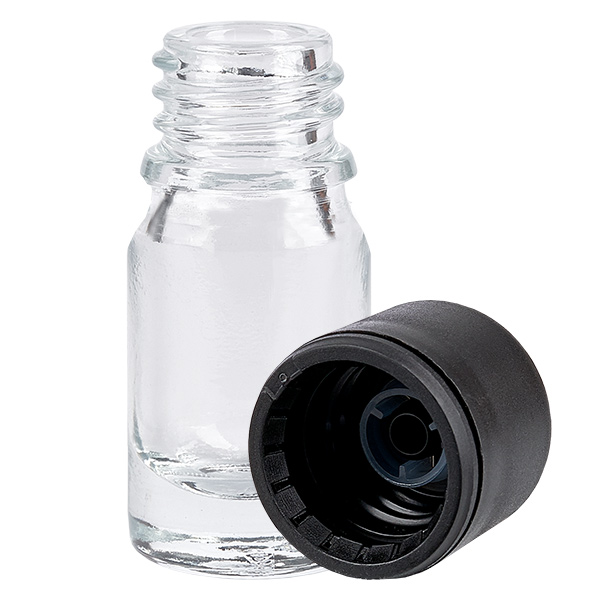 Flacon de 5ml 6mm SV noir STD ClearLine UT18/5 Flacon de 5ml 6mm SV noir STD ClearLine UT18/5
