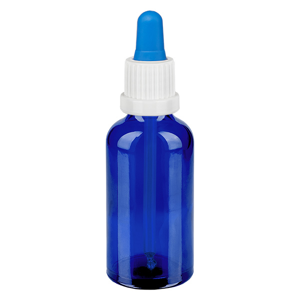 Flacon à pipette 50ml blanc/bleu OV BlueL. UT18/50