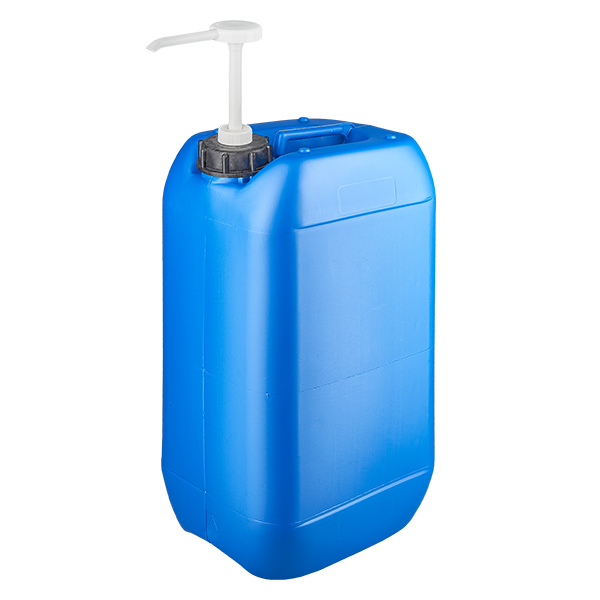 Bidon de 15 litres bleu avec pompe doseuse Bidon de 15 litres bleu avec pompe doseuse