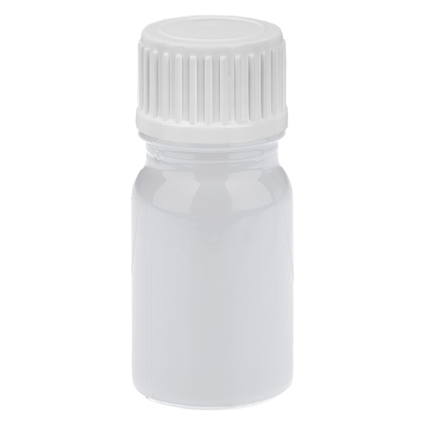 Flacon compte-gouttes de 5 ml, bouchon blanc standard de 0,9 mm WhiteLine UT18/5