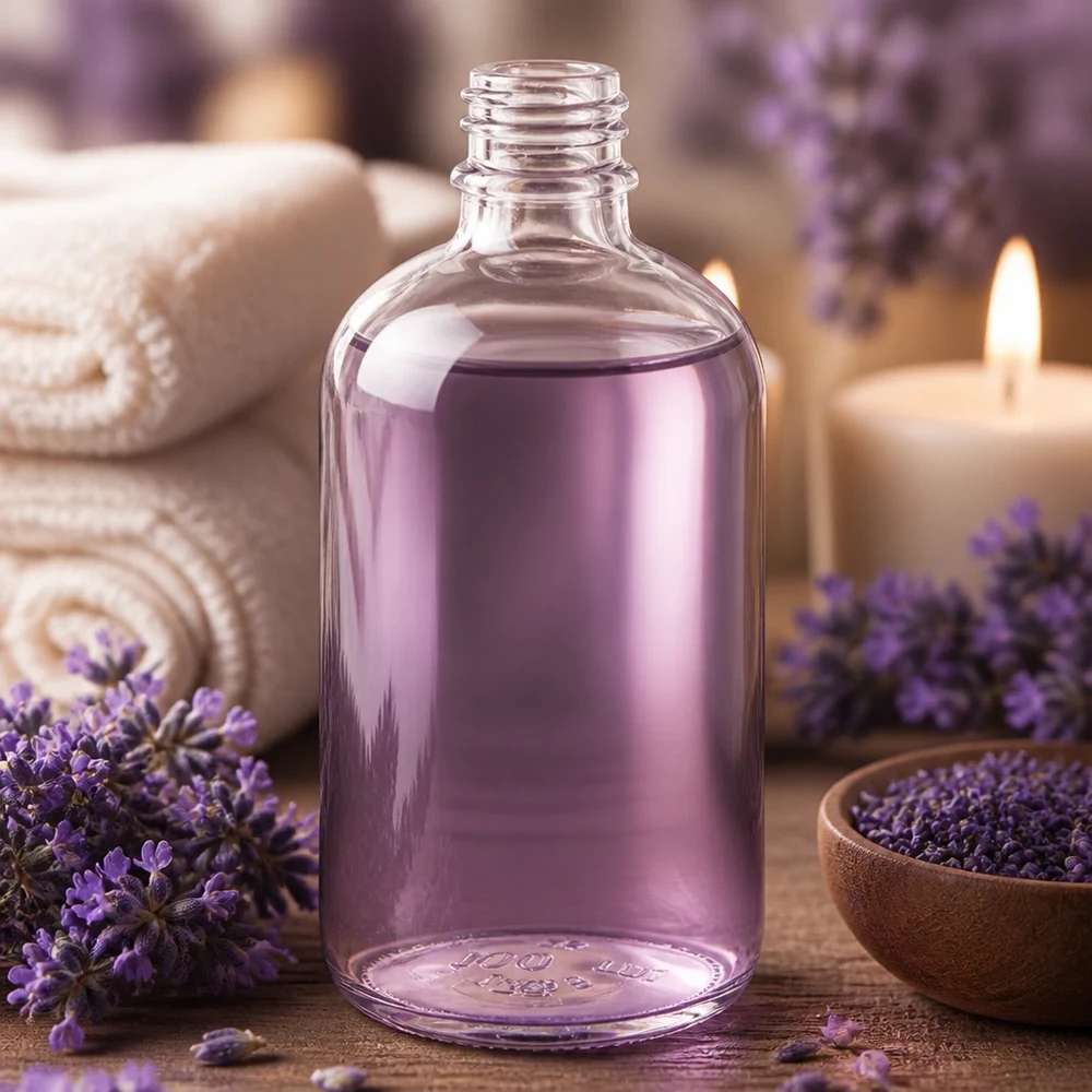 Flacon compte-gouttes 100 ml DIN18 - verre clair Bouteille en verre clair ApoGlas 100ml de forme élégante pour les cosmétiques et les huiles essentielles
