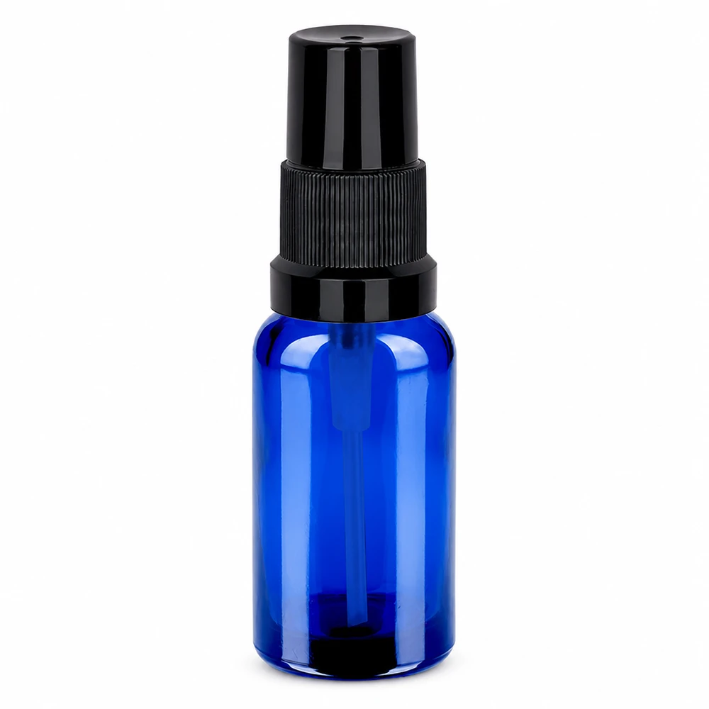Vaporisateur 20ml noir STD BlueLine UT18/20 Vaporisateur compact en verre 20ml STD BlueLine UT18/20 avec fine pulvérisation pour les huiles essentielles
