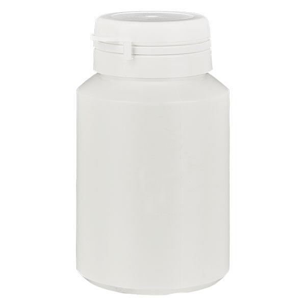 Boîte à comprimés blanche 100ml + Jaycap inviolable blanc