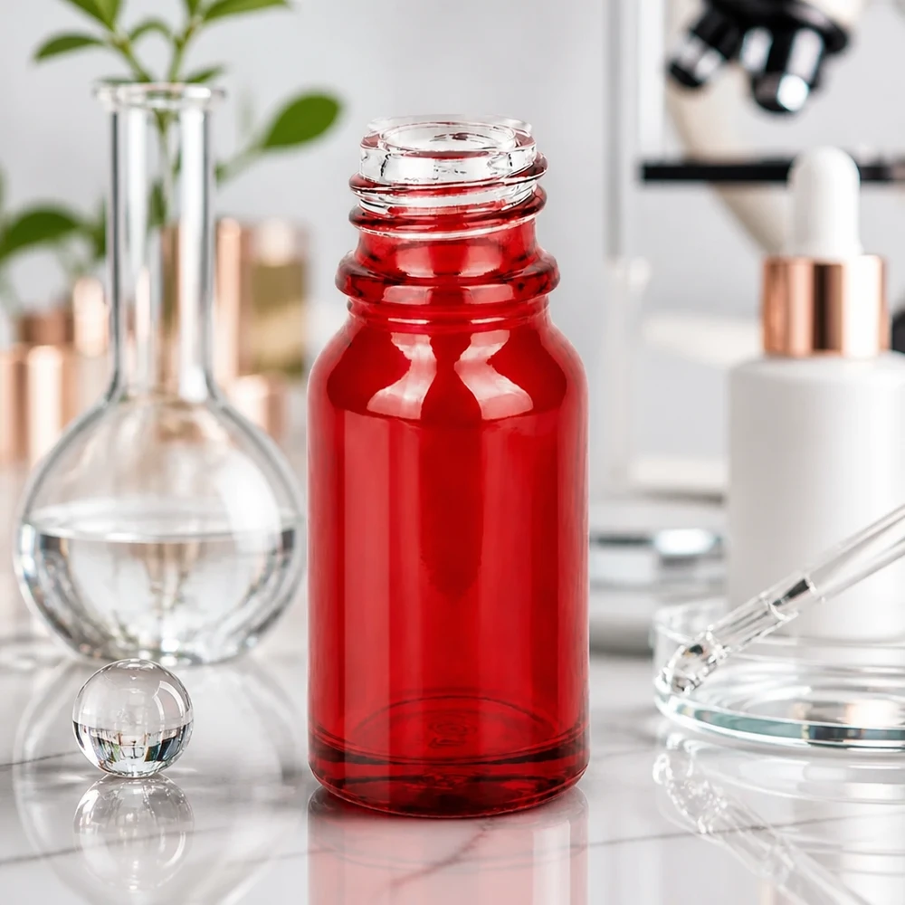Flacon à pharmacie 10ml RedLine UT18/10 UNiTWIST Flacon professionnel RedLine de 10 ml avec filetage précis UT18/10 pour les applications de laboratoire stériles