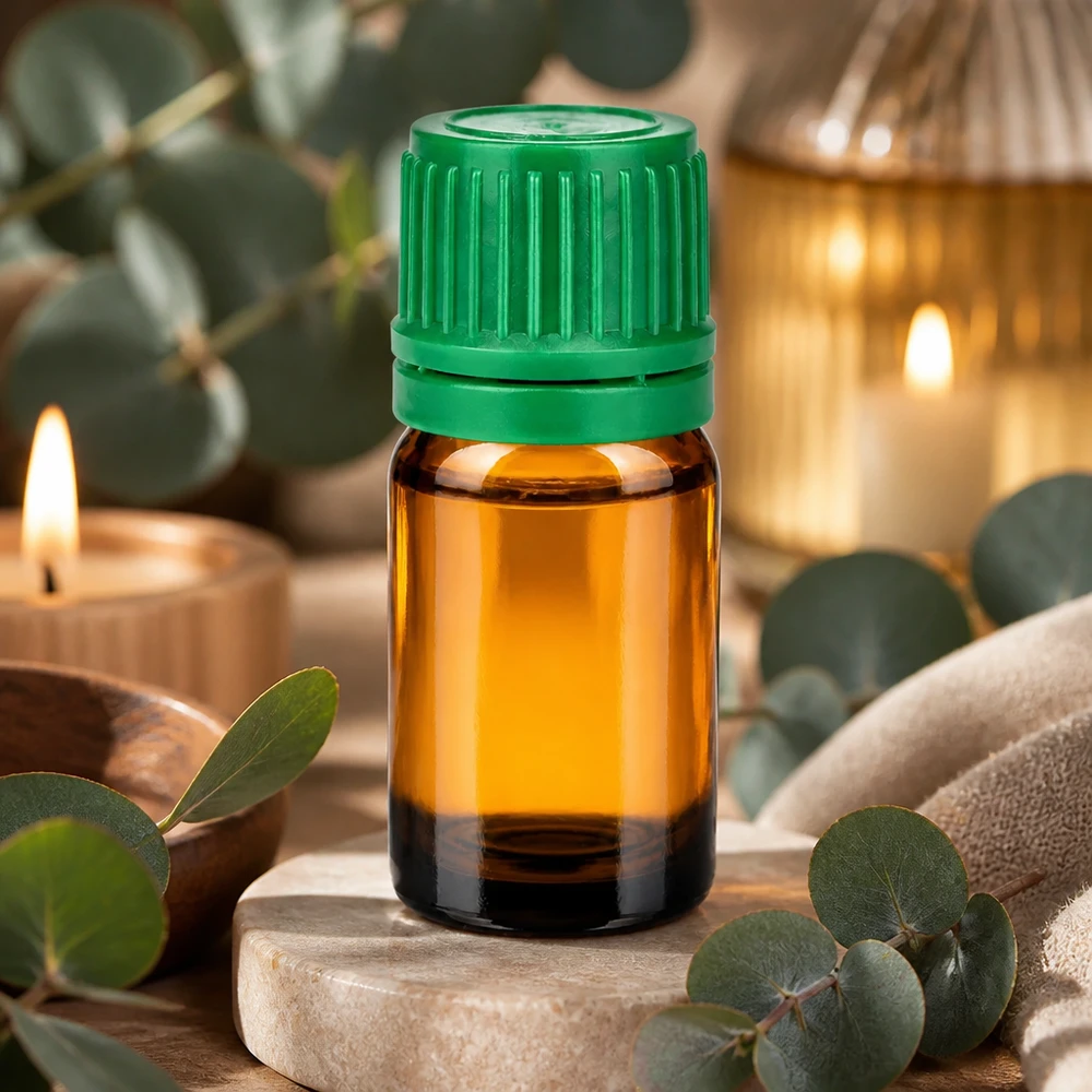 Flacon de 5ml 11mm SV vert OV BrownLine UT18/5 Petit flacon d'aromathérapie de 5ml en verre brun avec bouchon vert à l'épreuve des enfants