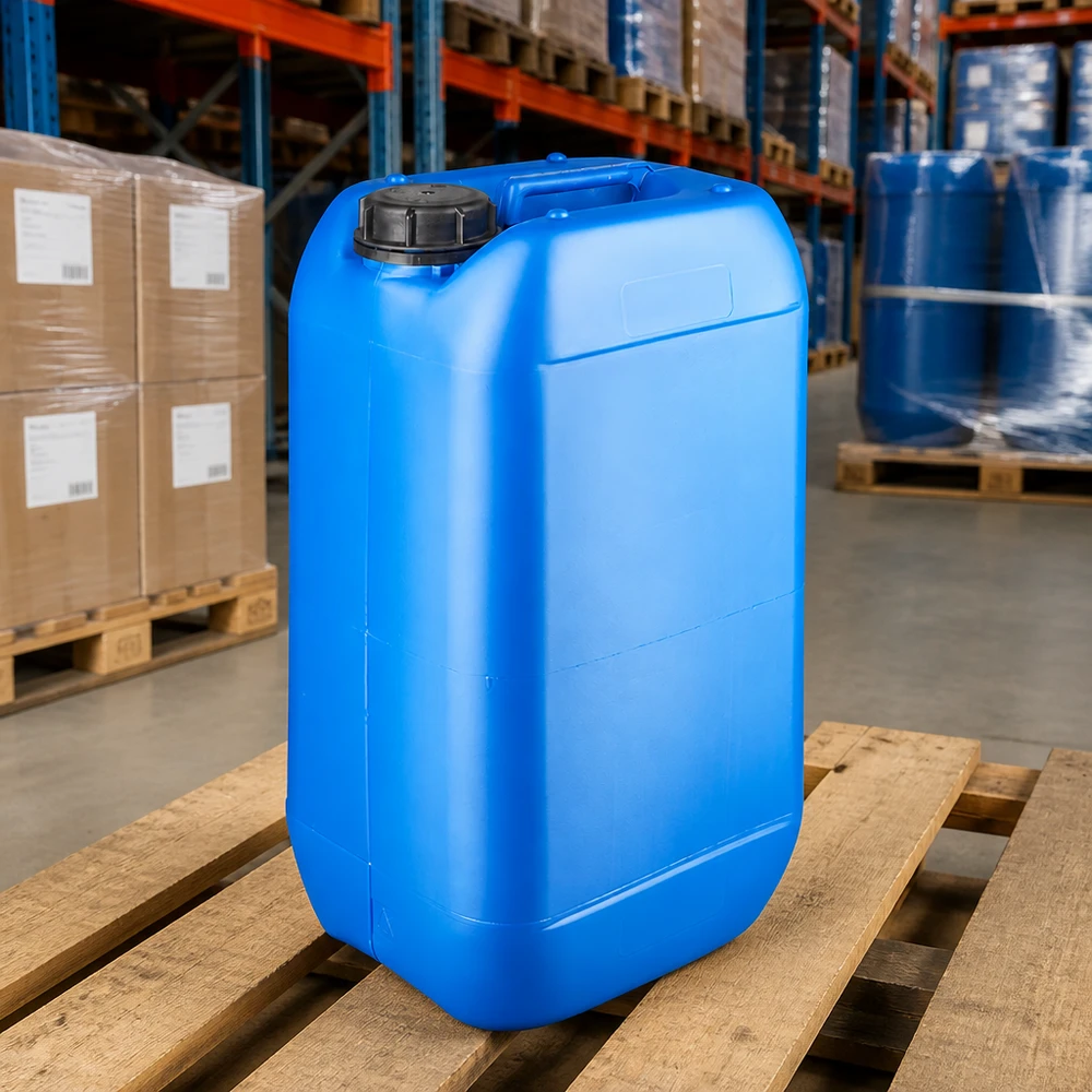 Bidon bleu vide de 15 L avec bouchon d'origine, pour un stockage sûr des produits chimiques