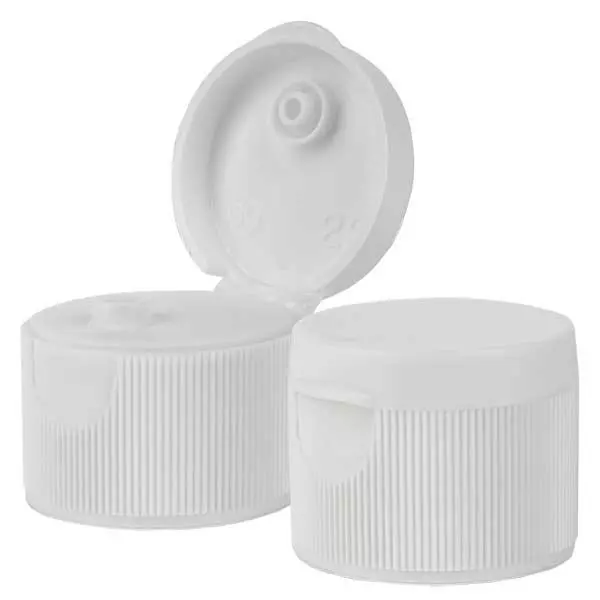 Bouchon à vis avec couvercle à charnière et dosage, blanc 28mm