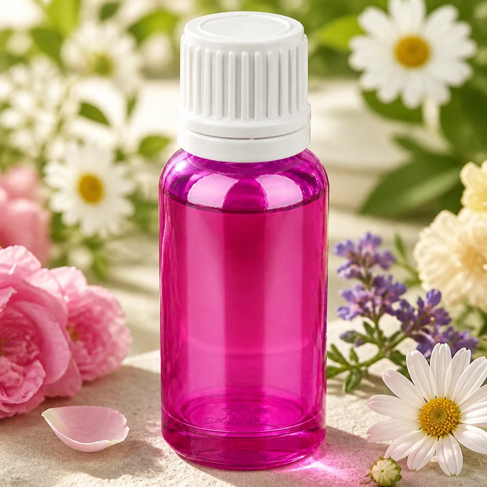 Flacon compte-gouttes 20ml 0,7mm blanc Originalité Bouchon à vis PurpleLine UT18/20 Flacon doseur compact 20ml violet avec bouchon compte-gouttes blanc à l'épreuve des enfants