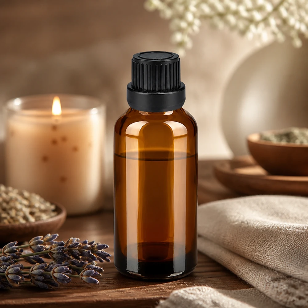 Flacon 30ml 11mm SV noir OV BrownLine UT18/30 Petit flacon de 30 ml en verre foncé avec bouchon de sécurité pour les enfants, pour une conservation en toute sécurité.