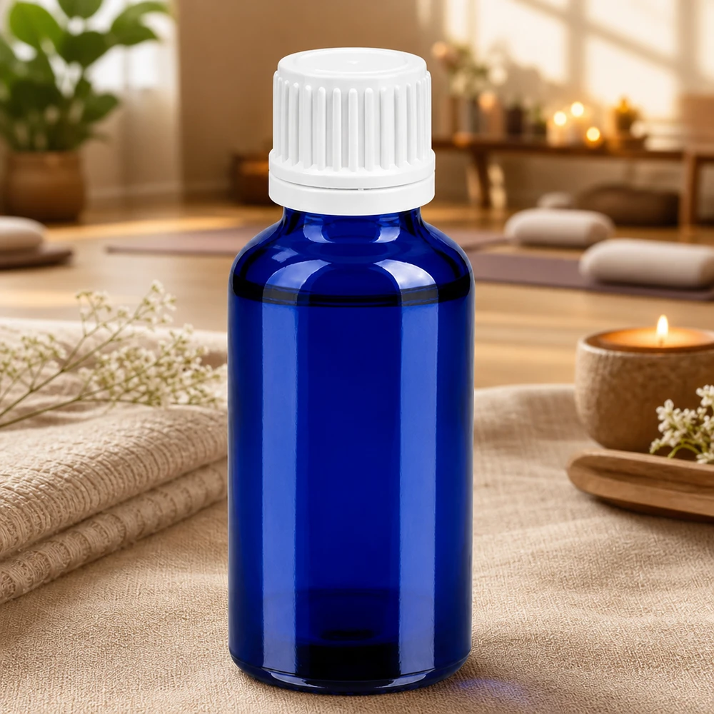 Flacon 30ml 11mm SV blanc OV BlueLine UT18/30 Bouteille en verre pratique de 30 ml avec ouverture de 11 mm pour un remplissage facile et un stockage sûr