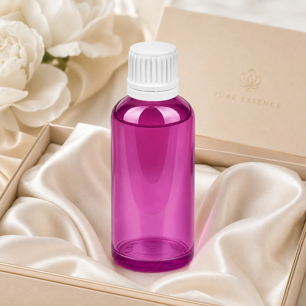 Flacon compte-gouttes 50ml 0,7mm blanc Originalité Bouchon à vis PurpleLine UT18/50 Flacon compte-gouttes Purple Line de 50 ml au design ergonomique pour une manipulation et un dosage faciles