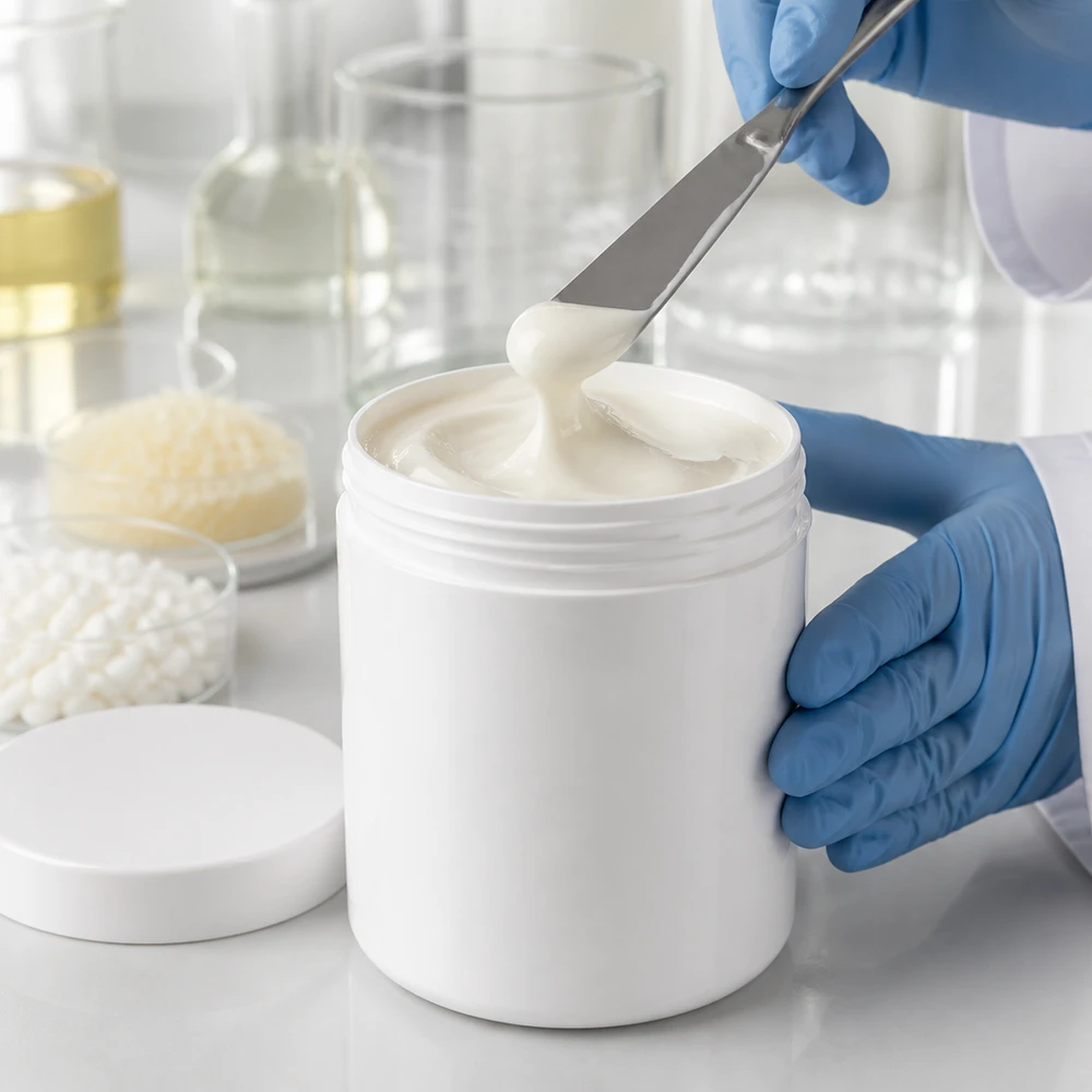 Pot à onguent blanc 100 g avec couvercle blanc (PP) Pot à crème robuste de 100 g, blanc, avec un bouchon hermétique en PP, idéal pour les préparations magistrales
