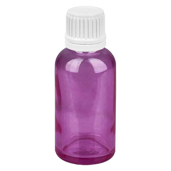 Bouteille 30ml bouchon à vis 11mm blanc Originalité Bouchon à vis PurpleLine UT18/30