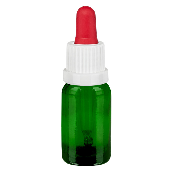 Flacon à pipette 10ml blanc/rouge OV GreenL. UT18/10