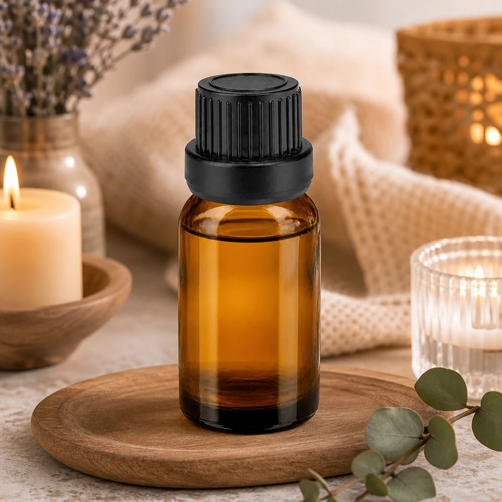 Flacon 10ml 11mm SV noir OV BrownLine UT18/10 Flacon en verre brun de 10 ml avec bouchon à vis noir strié pour un dosage précis