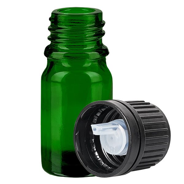 Flacon compte-goutte 5ml 1mm noir OV GreenLine UT18/5 Flacon compte-goutte 5ml 1mm noir OV GreenLine UT18/5