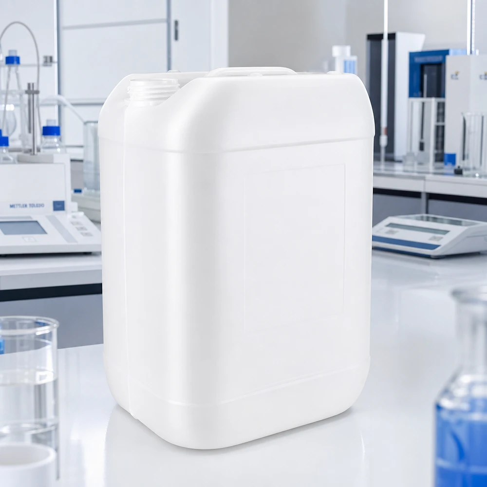 Récipient en plastique empilable de 25 litres, sans bouchon, idéal pour les produits chimiques et les solvants