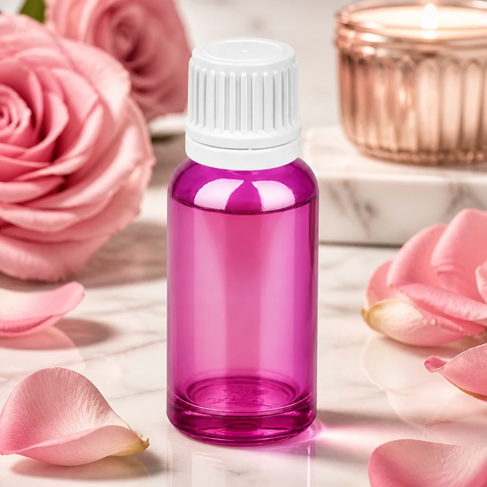 Flacon compte-gouttes 20ml 0,7mm blanc Originalité Bouchon à vis PurpleLine UT18/20 Flacon compte-gouttes compact PurpleLine 20ml idéal pour le dosage précis d'huiles et d'essences
