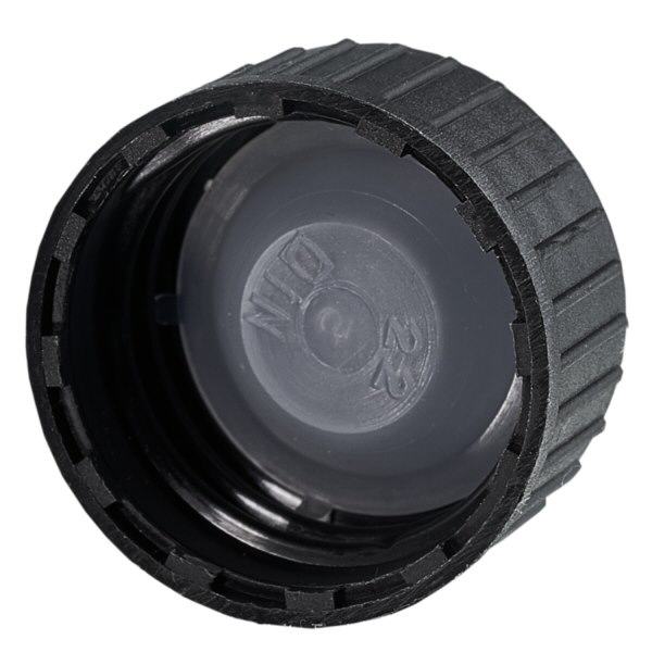 Fermeture à vis DIN 22 noir en PP avec plaque d'étanchéité LKD