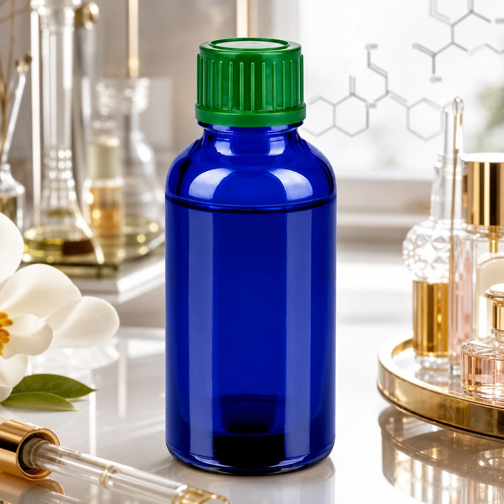 Flacon de 30ml 11mm SV vert STD BlueLine UT18/30 Élégant flacon en verre bleu de 30 ml au design ergonomique pour une utilisation facile