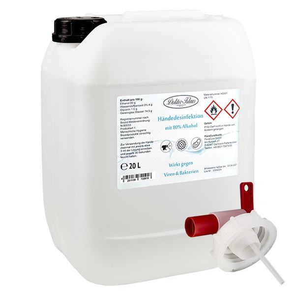 Recharge de désinfectant pour les mains 20L Doktor-Klaus Recharge de désinfectant pour les mains 20L Doktor-Klaus