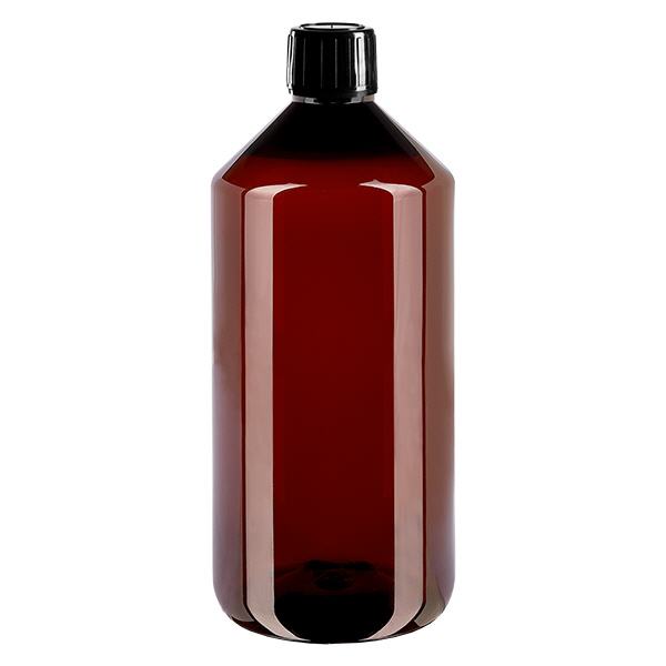 Bouteille PET 1000ml avec bouchon pulvérisateur noir OV