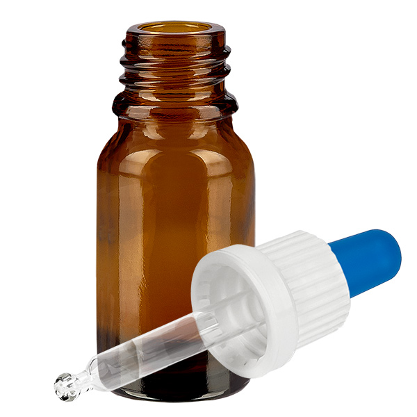 Bouteille pipette 10ml blanc/bleu OV BrownLine UT18/10