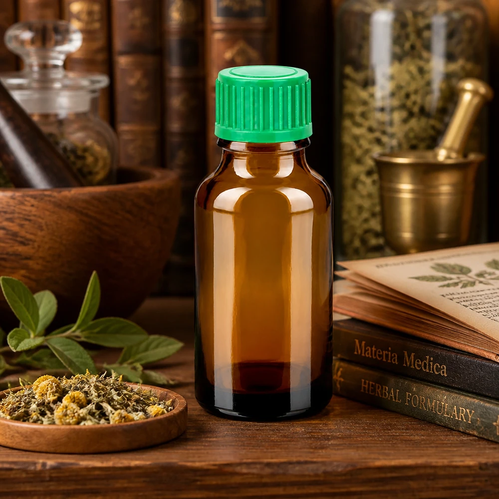 20ml Flacon compte-goutte 0.8mm vert STD BrownLine UT18/20 Flacon compte-gouttes de qualité pharmaceutique 20ml série BrownLine avec matériau en verre brun protégé de la lumière