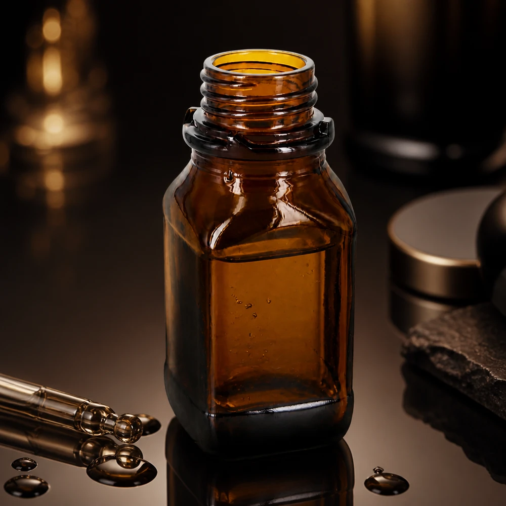 Flacon en verre brun de 100 ml pour vos substances précieuses