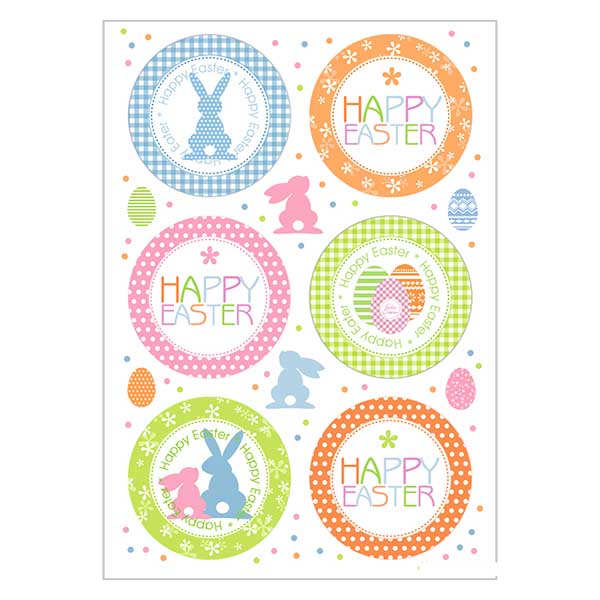 Stickers Premium Salutations de Pâques (12 stickers)