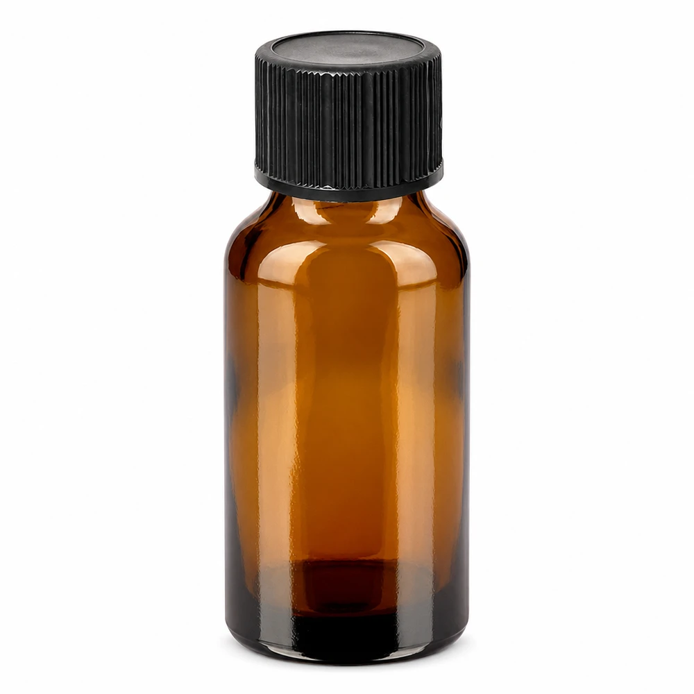 Flacon compte-gouttes de 20ml. 1mm noir STD BrownLine UT18/20 Flacon compte-gouttes BrownLine 20ml protection UV par verre brun avec bouchon standard