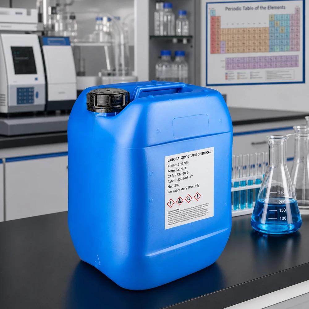 Bidon bleu portable de 10 L, muni d'une poignée ergonomique et d'un bouchon à vis OV anti-fuites