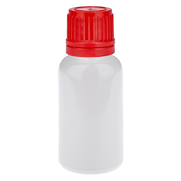 Flacon de 20 ml, bouchon à vis rouge 11 mm, bouchon d'origine WhiteLine UT18/20 Flacon de 20 ml, bouchon à vis rouge 11 mm, bouchon d'origine WhiteLine UT18/20