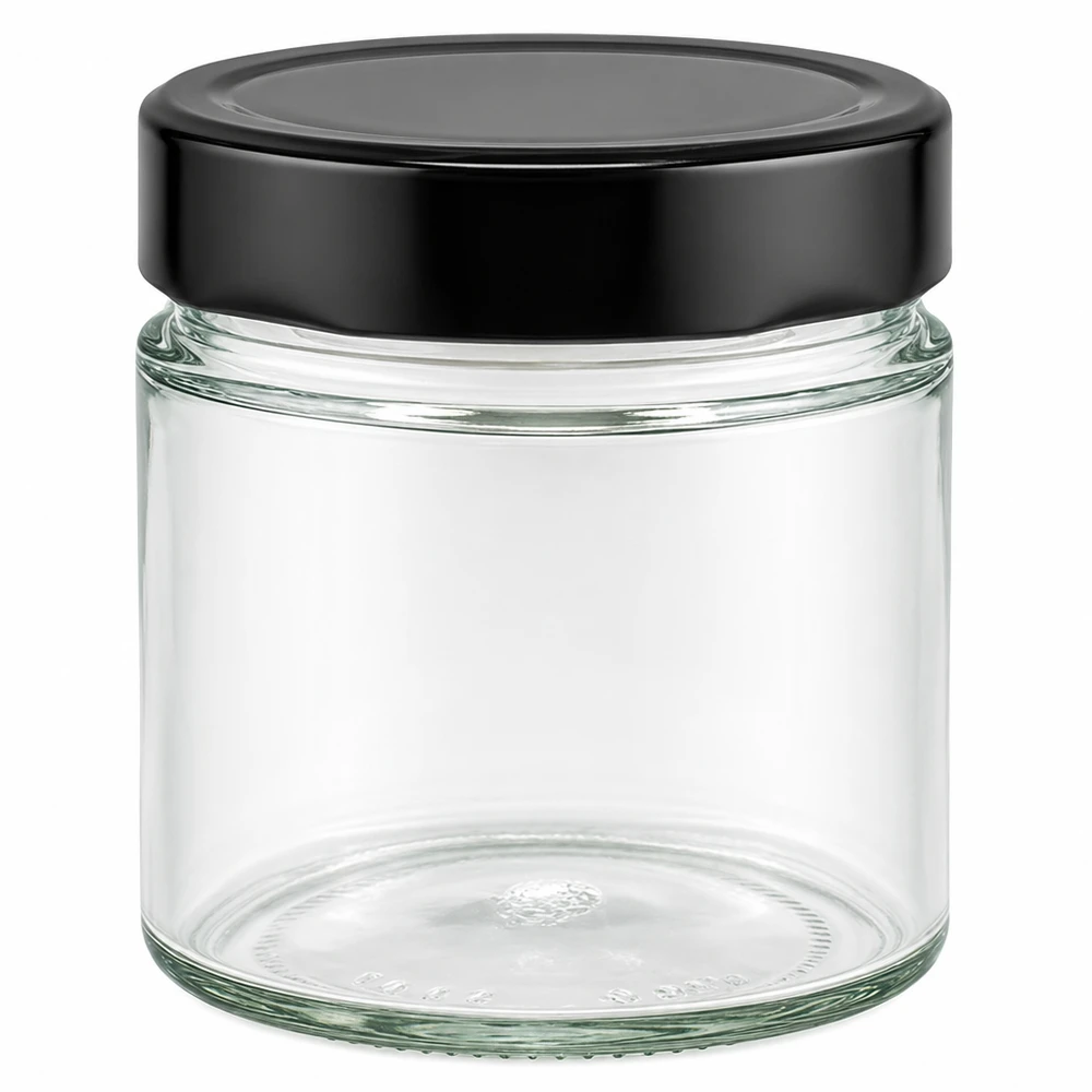135ml Verre rond avec couvercle BasicSeal noir UNiTWIST 135ml Verre rond avec couvercle BasicSeal noir UNiTWIST