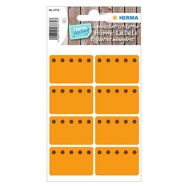 Étiquettes de congélation orange (48 stickers) 26x40mm