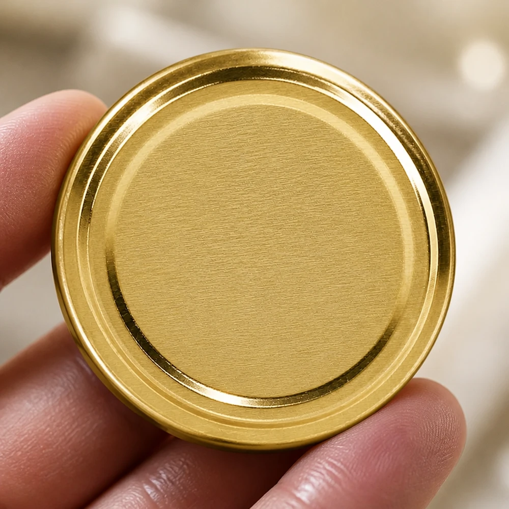 UNiTWIST TO82 or, BioSeal, sans BPA, unitemp Couvercle métallique TO82 doré avec joint BioSeal pour la mise en conserve à haute température unitemp BPA-NI