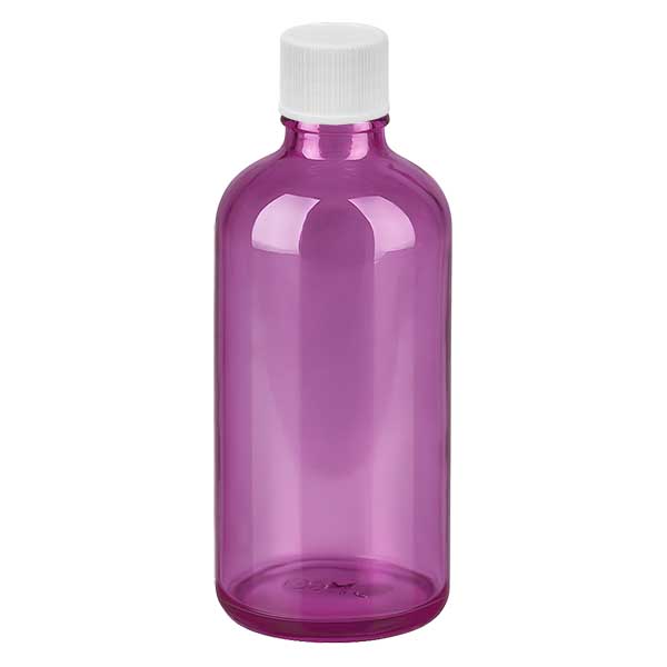 Flacon 100ml 11mm bouchon vissant blanc standard PurpleLine UT18/100
