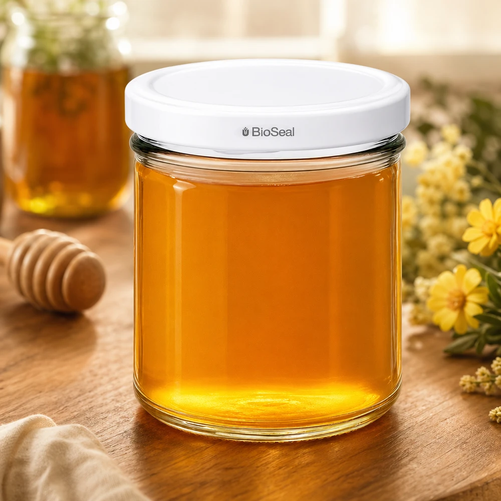 UNiTWIST Pot de conservation 167ml rempli de miel Pot de miel en bois Conservation d'aliments naturels