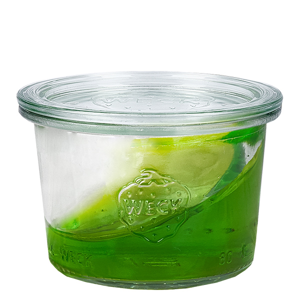 Lot de 24 bocaux Weck 80ml avec 24 couvercles en verre