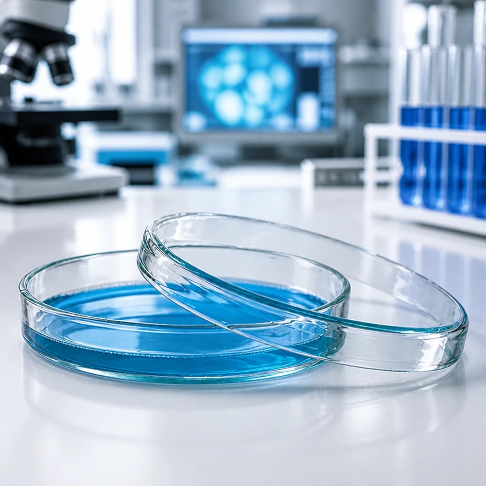 Boîtes de Pétri réutilisables en verre, 80 x 15 mm, pour la culture cellulaire et les analyses microbiologiques