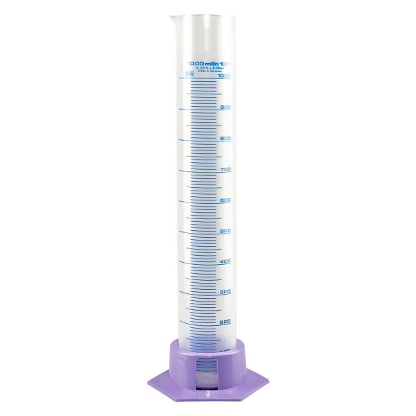 Éprouvette graduée en PP 1000 ml, avec socle
